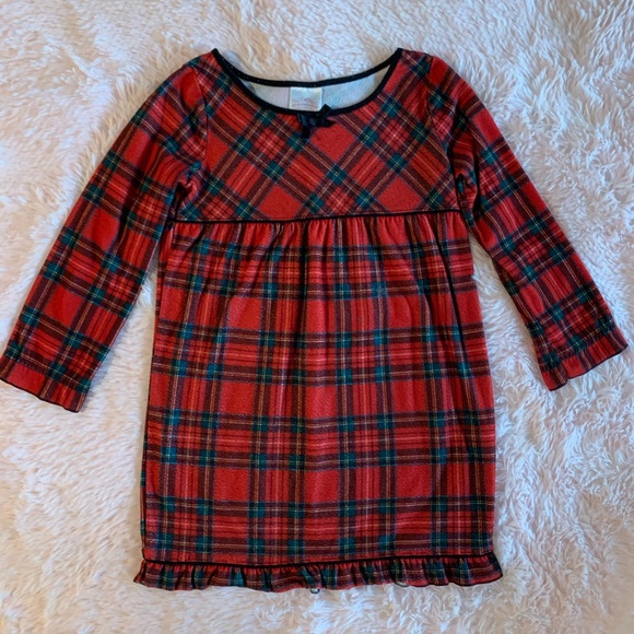 Christmas Holiday Season Pajama Nightgown Plaid Red & Green Festive Santa Winter - Picture 2 of 11